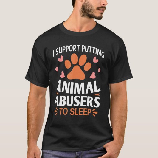 動物の救助者のペットのストップ養子縁組による動物虐待 Tシャツ (正面)