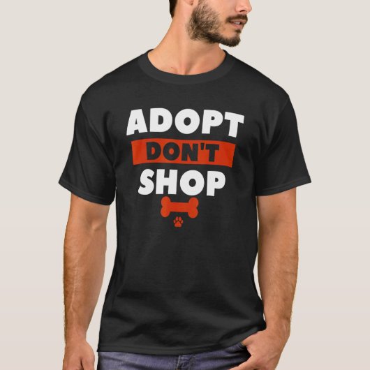動物の救助者を買い物しない Tシャツ (正面)