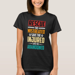 動物の救助虐待された猫の救助者のペットの樹脂 Tシャツ