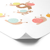 動物の数字の保育園プリント 数字 キッズルーム ポスター (角)