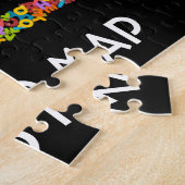動物の文字ワールドマップアルファベット ジグソーパズル (側面)