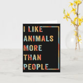 動物の方が人間より好き カード (黄色い花)