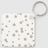 動物の明るい抽象フォックスカラフル キーホルダー (裏面)