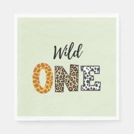 動物の書道グリーンワイルドワン スタンダードランチョンナプキン