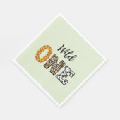 動物の書道グリーンワイルドワン スタンダードランチョンナプキン (角)