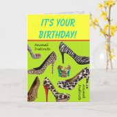 動物の本能 – ハッピーバースデー カード (黄色い花)