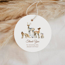 動物の森のベイビーシャワー感謝祭 フェイバータグ