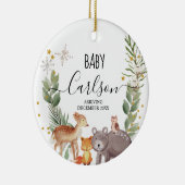 動物の森のベビー明らかに妊娠松の木 セラミックオーナメント (右)