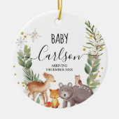 動物の森のベビー明らかに妊娠松の木 セラミックオーナメント (正面)