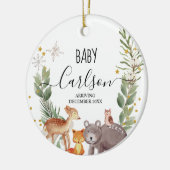 動物の森のベビー明らかに妊娠松の木 セラミックオーナメント (左)