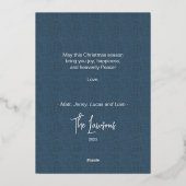 動物の森のリアルなホイルクリスマスカード - カエル 箔シーズンカード (裏面)