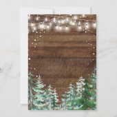 動物の森の松の木オベビー赤ちゃんシャワー 招待状 (裏面)