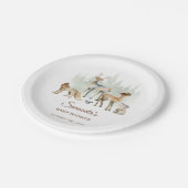 動物の森の森の赤ちゃんシャワー ペーパープレート (アングル)
