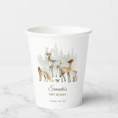 動物の森の森の赤ちゃんシャワー 紙コップ (正面)