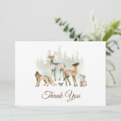 動物の森の赤ちゃんシャワー サンキューカード (スタンド正面)