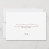 動物の森の赤ちゃんシャワー サンキューカード (裏面)