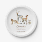 動物の森の赤ちゃんシャワー ペーパープレート (正面)
