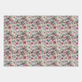 動物の模様のバラ ラッピングペーパーシート (正面)