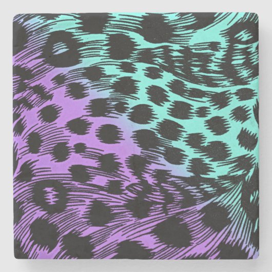 動物の模様 ストーンコースター (正面)