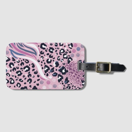 動物の模様 ラゲッジタグ (正面横)