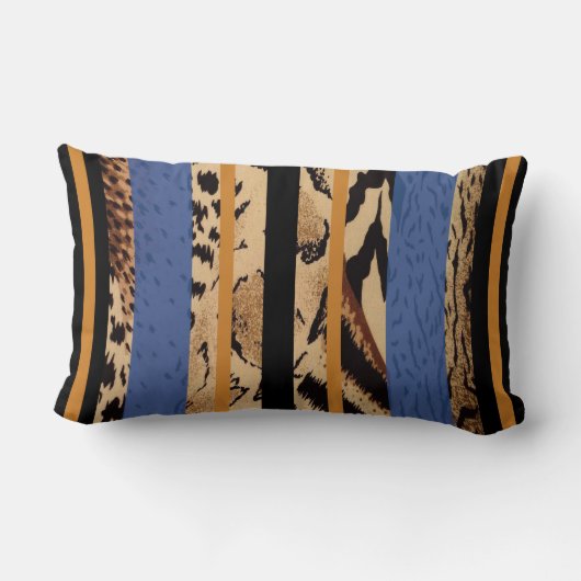 動物の模様 ランバークッション (裏面)