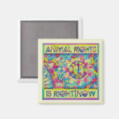 動物の権利が正しい|今パステルスチームパンクマグネット マグネット (正面/裏面)