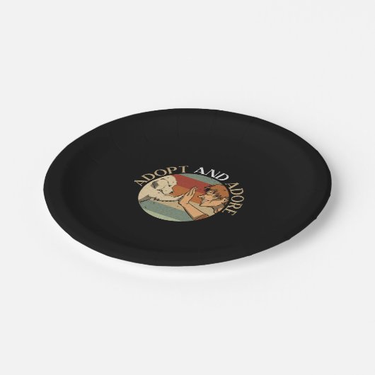 動物の権利を保護し、動物の救出を崇拝する ペーパープレート (アングル)