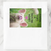 動物の権利シール。 長方形シール (バッグ)