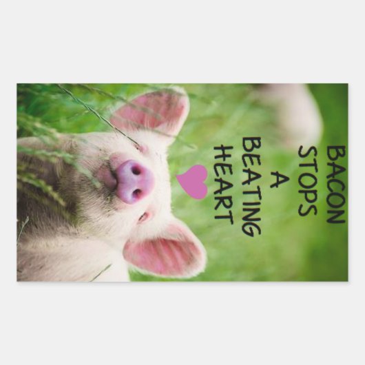 動物の権利シール。 長方形シール (正面)