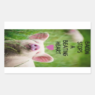 動物の権利シール。 長方形シール