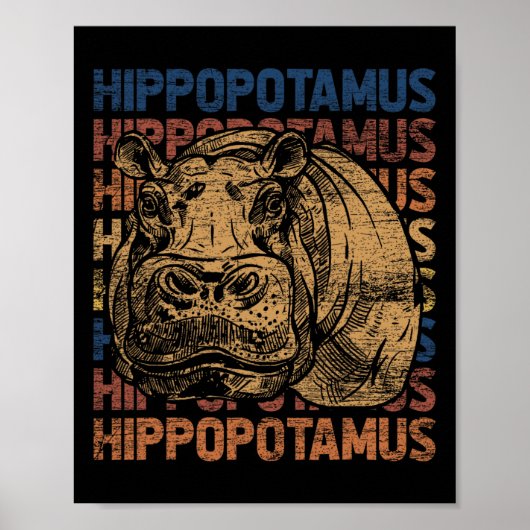 動物の権利ズーキーパーアフリカギフトアイディアHippo ポスター (正面)