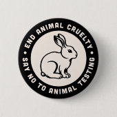 動物の権利活動家引用文残酷な自由 缶バッジ (正面)