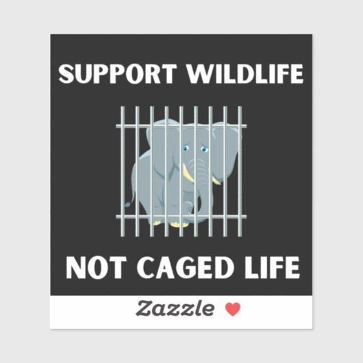 動物の権利、野生動物をサポートし、ケージライフではない シール (シート)