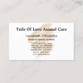 動物の気にプロフェッショナルのプレースホルダフォト 名刺 (裏面)