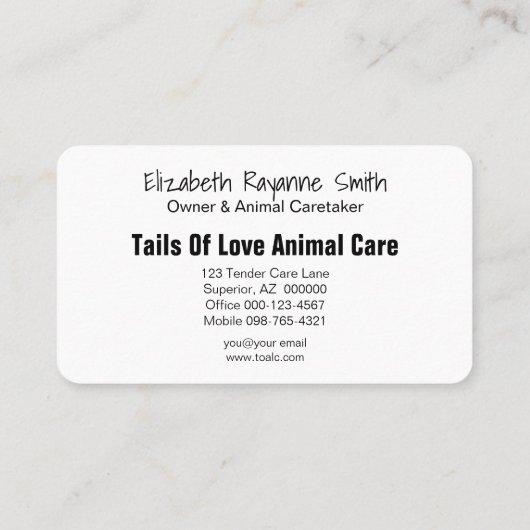 動物の気にプロフェッショナル柴犬子犬の写真 名刺 (裏面)