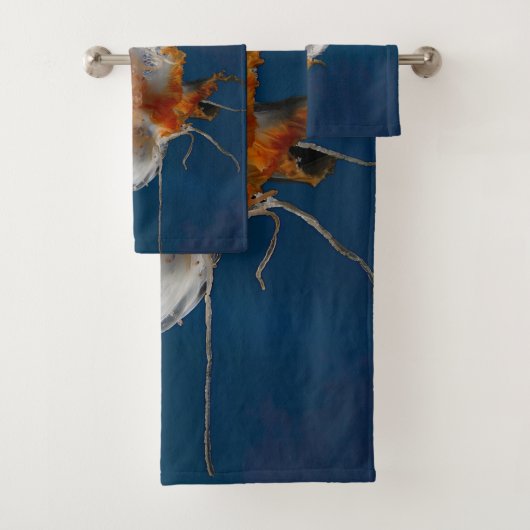 動物の水中の海に触手付きクラゲ バスタオルセット (インサイチュ)