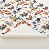 動物の水彩模様 シェルパブランケット (3/4)