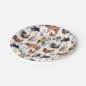動物の水彩模様 ペーパープレート (アングル)