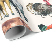 動物の水彩模様 ラッピングペーパー (ロールコーナー)