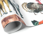 動物の水彩模様 ラッピングペーパー (ロールコーナー)