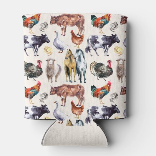 動物の水彩模様 缶クーラー (裏面)