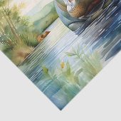 動物の水色ヒポタマス 薄葉紙 (詳細)