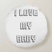 動物の漫画イラストレーションかわいい虎 ラウンドクッション (裏面)