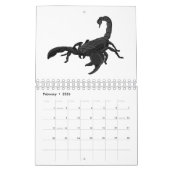 動物の漫画イラストレーション カレンダー (2月 2026)