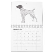 動物の漫画イラストレーション カレンダー (2月 2026)