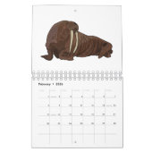 動物の漫画イラストレーション カレンダー (2月 2026)