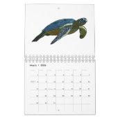 動物の漫画イラストレーション カレンダー (3月 2026)