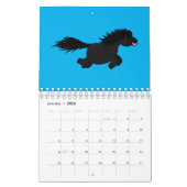 動物の漫画イラストレーション カレンダー (1月 2026)