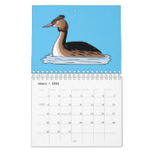 動物の漫画イラストレーション カレンダー (3月 2026)