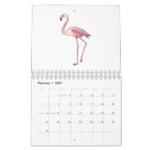 動物の漫画イラストレーション カレンダー (2月 2027)